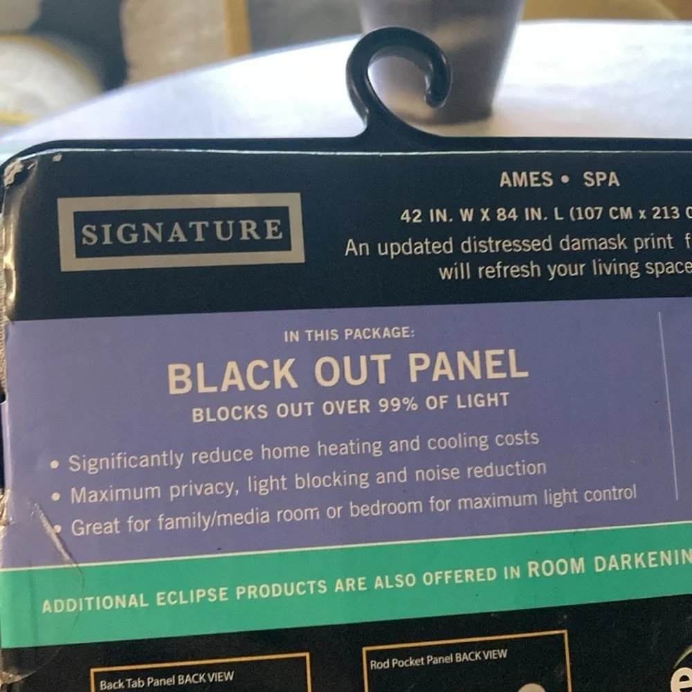 Eclipse black out panel 1 42in w x84 in L blocks out over 99% of light n…